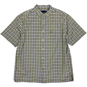 VINTAGE Men's NAUTICA Checkered Short Sleeve Button Down | Size Large‎
